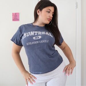 Vintage Montreal Athletics Distressed Graphic Baby Tee